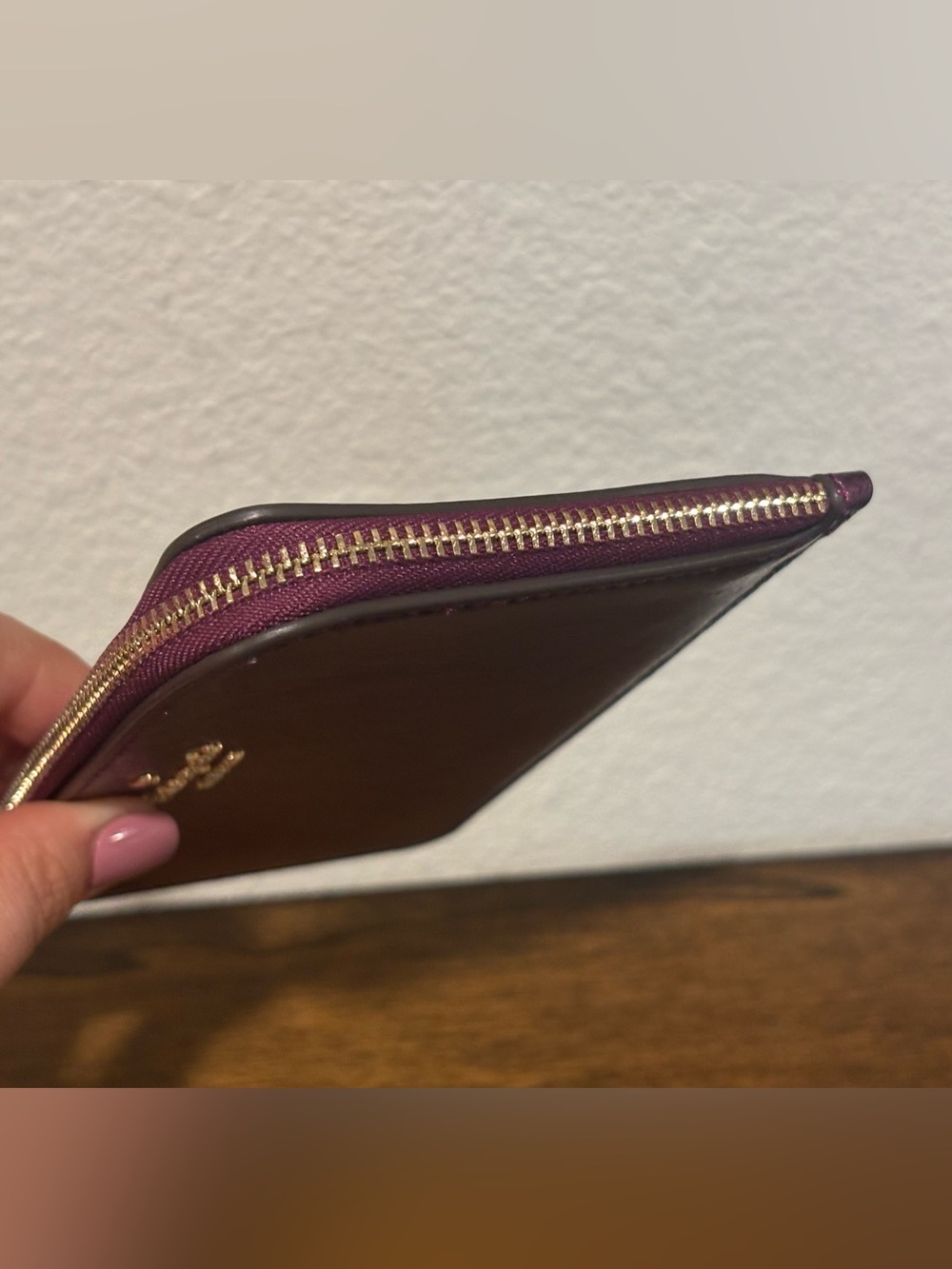 kate spade Metallic Plum Wristlet in Shimmery Wine - Picture 4 of 9